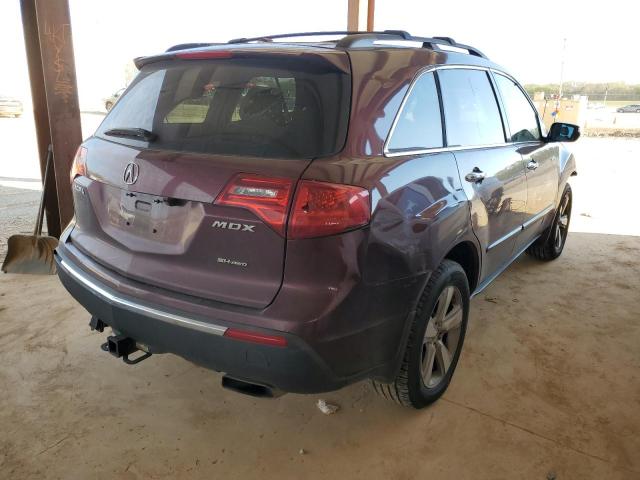 2HNYD2H60AH529306 - 2010 ACURA MDX TECHNOLOGY BURGUNDY photo 3