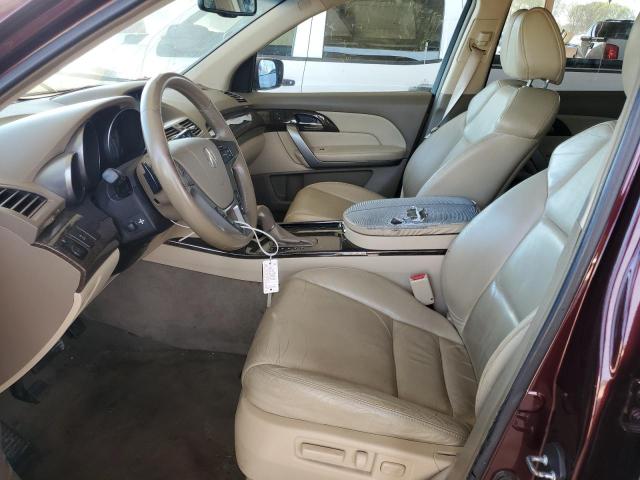 2HNYD2H60AH529306 - 2010 ACURA MDX TECHNOLOGY BURGUNDY photo 7