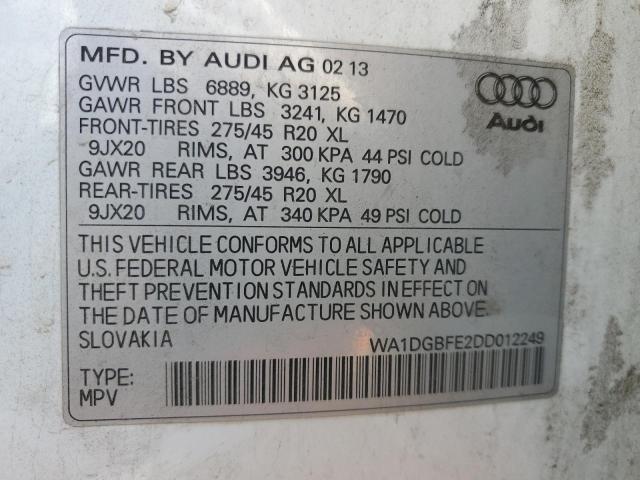 WA1DGBFE2DD012249 - 2013 AUDI Q7 PRESTIGE WHITE photo 13