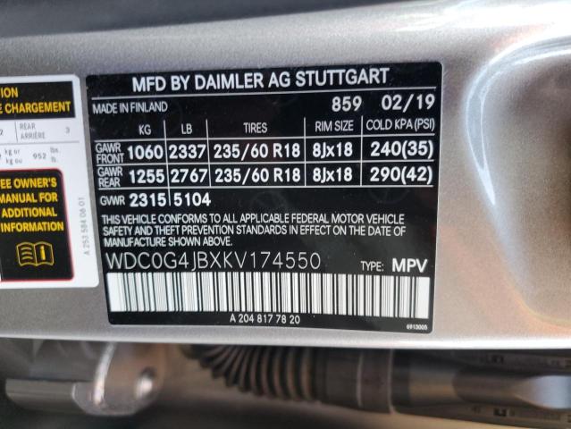 WDC0G4JBXKV174550 - 2019 MERCEDES-BENZ GLC 300 SILVER photo 13