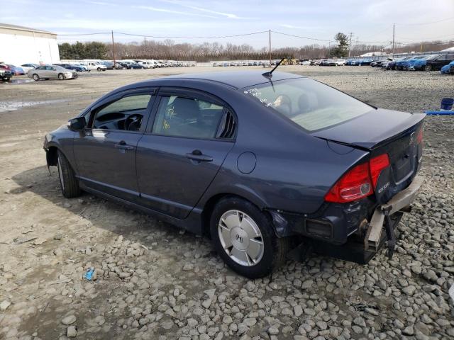 JHMFA36298S018545 - 2008 HONDA CIVIC HYBRID BLUE photo 2