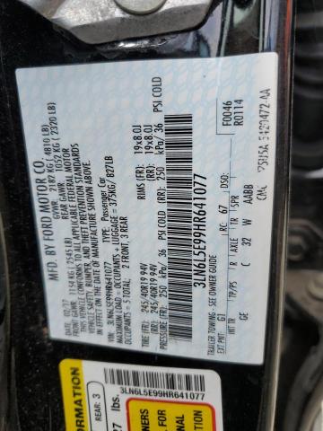 3LN6L5E99HR641077 - 2017 LINCOLN MKZ RESERVE შავი ფოტო 13