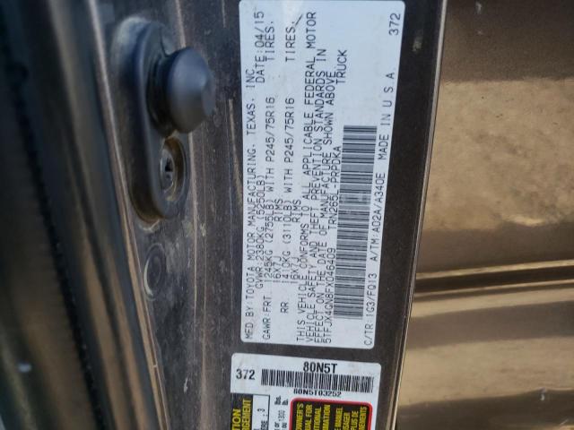 5TFJX4GN8FX046409 - 2015 TOYOTA TACOMA DOUBLE CAB PRERUNNER GRAY photo 13