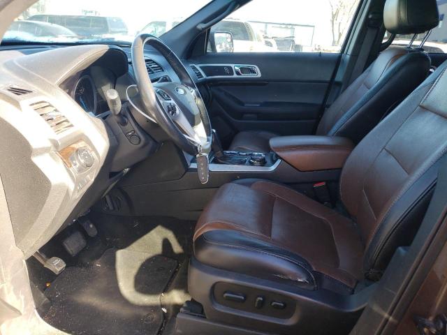 1FM5K8F82FGB25041 - 2015 FORD EXPLORER LIMITED BROWN photo 7