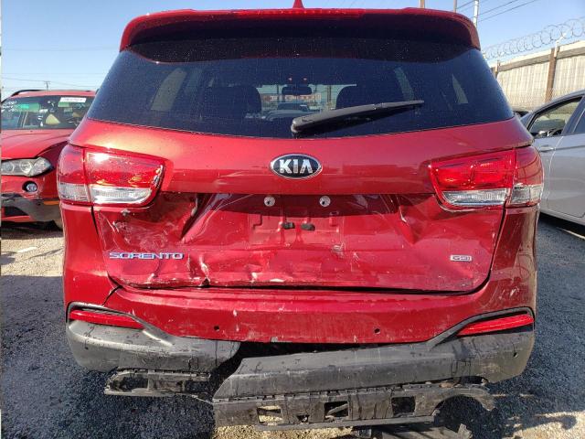 5XYPG4A35JG344249 - 2018 KIA SORENTO LX RED photo 6