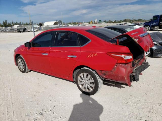 3N1AB7AP2HL711834 - 2017 NISSAN SENTRA S RED photo 2