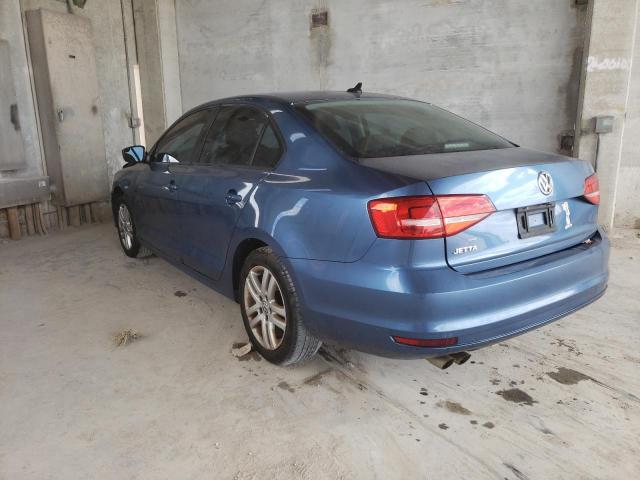 3VW2K7AJ3FM226779 - 2015 VOLKSWAGEN JETTA BASE أزرق صورة 2