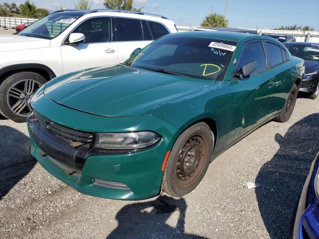 2C3CDXKT9FH905542 - 2015 DODGE CHARGER POLICE GREEN photo 1