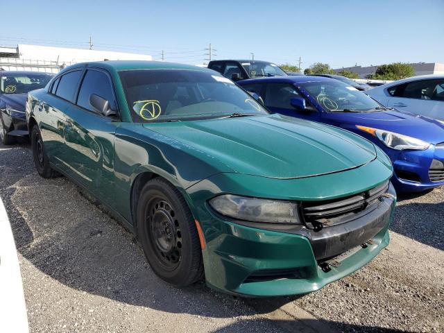 2C3CDXKT9FH905542 - 2015 DODGE CHARGER POLICE GREEN photo 4