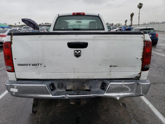 3D7KR26C65G831877 - 2005 DODGE RAM 2500 ST WHITE photo 6