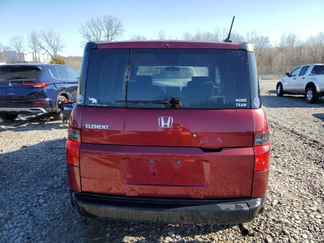 5J6YH28768L010934 - 2008 HONDA ELEMENT EX BURGUNDY photo 6