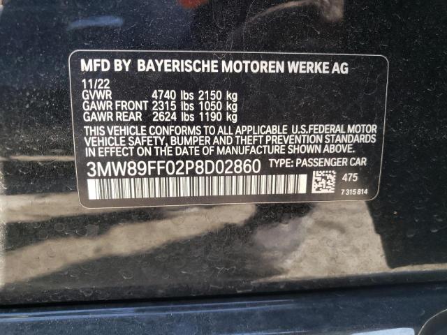 3MW89FF02P8D02860 - 2023 BMW 330XI BLACK photo 13