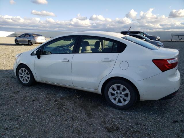 KNADM4A30E6388175 - 2014 KIA RIO LX WHITE photo 2