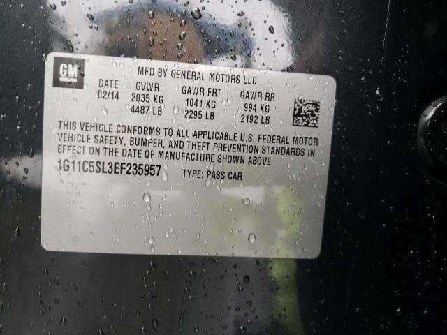 1G11C5SL3EF235957 - 2014 CHEVROLET MALIBU 1LT GRAY photo 12