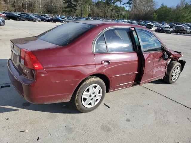 1HGES16523L017685 - 2003 HONDA CIVIC LX BURGUNDY photo 3