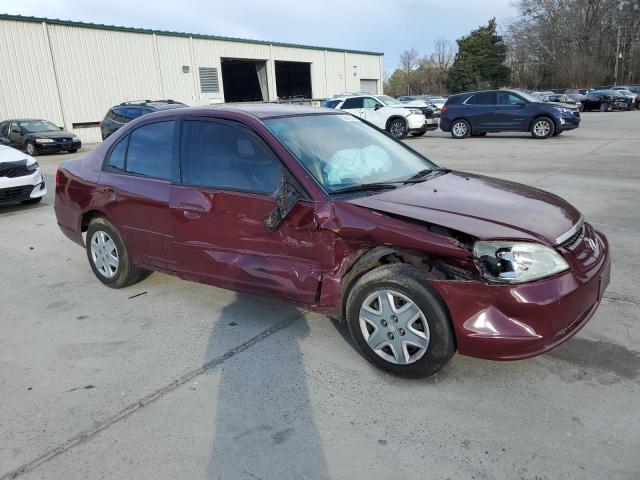 1HGES16523L017685 - 2003 HONDA CIVIC LX BURGUNDY photo 4