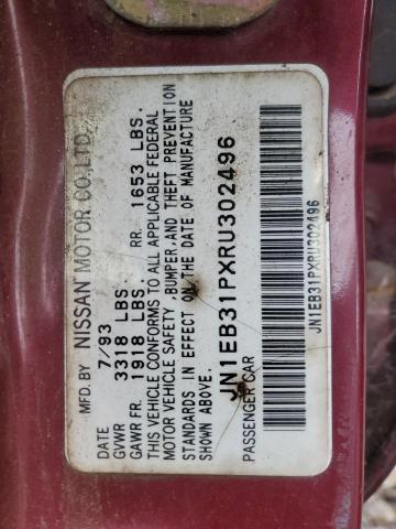 JN1EB31PXRU302496 - 1994 NISSAN SENTRA E BLUE photo 12