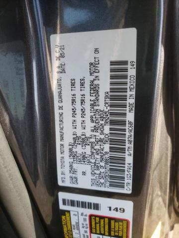 3TYSX5EN1MT008170 - 2021 TOYOTA TACOMA ACCESS CAB ნაცრისფერი ფოტო 12