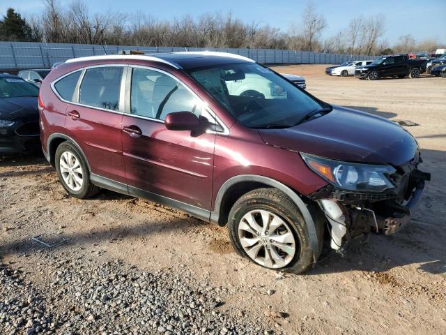 5J6RM4H73EL050802 - 2014 HONDA CR-V EXL BURGUNDY photo 4