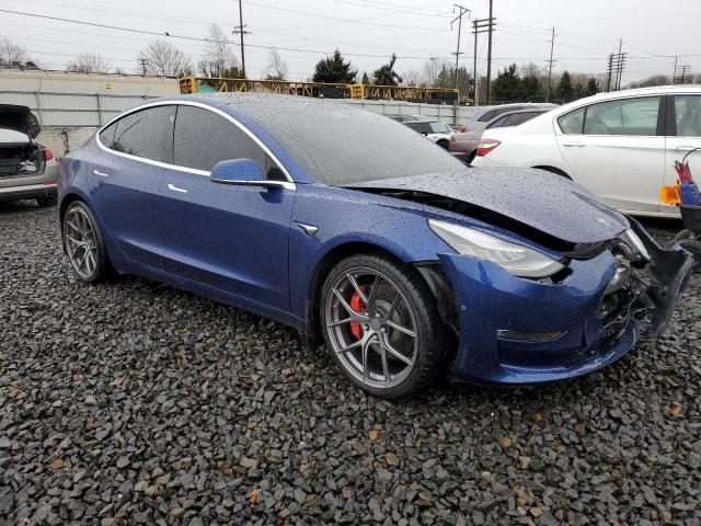 5YJ3E1EC7LF623807 - 2020 TESLA MODEL 3 BLUE photo 4