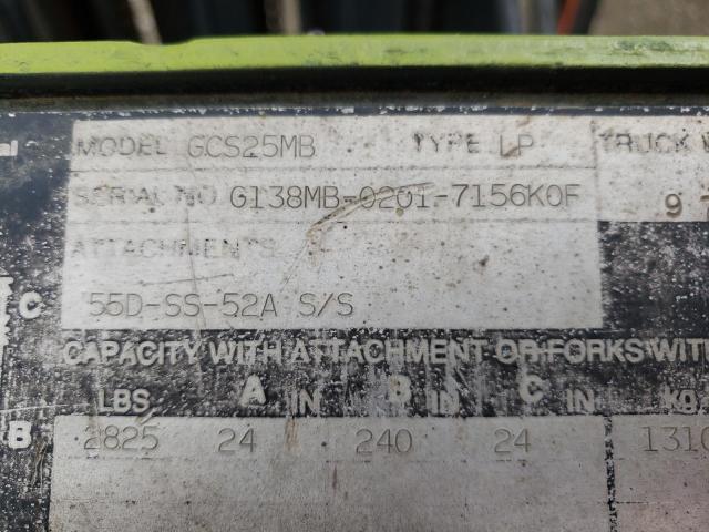 G138MB02017156K0F - 2005 CLAR FORKLIFT 绿色 照片 10