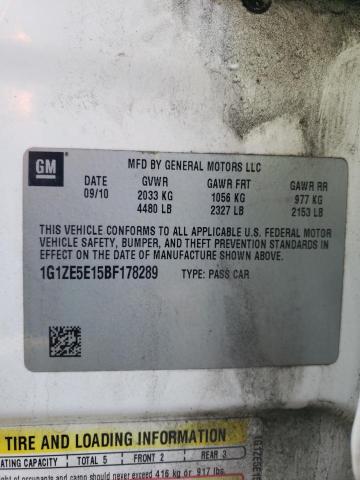 1G1ZE5E15BF178289 - 2011 CHEVROLET MALIBU LTZ 白色 照片 12