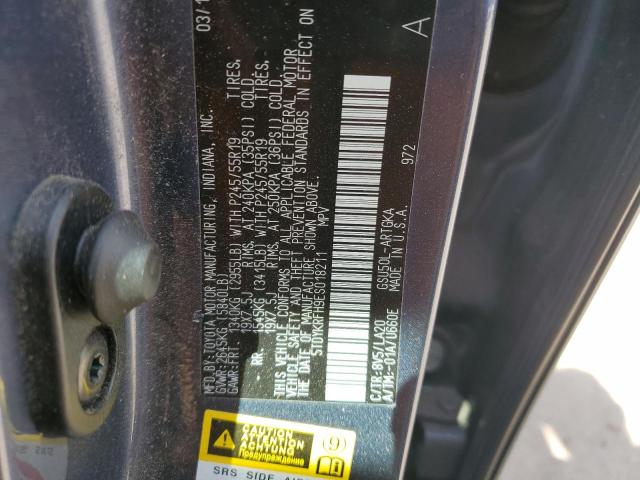 5TDYKRFH9ES018211 - 2014 TOYOTA HIGHLANDER LIMITED SILVER photo 13