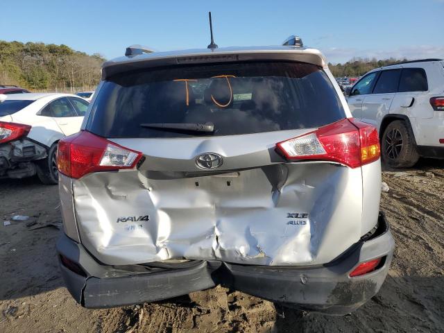 2T3RFREVXDW108321 - 2013 TOYOTA RAV4 XLE SILVER photo 6