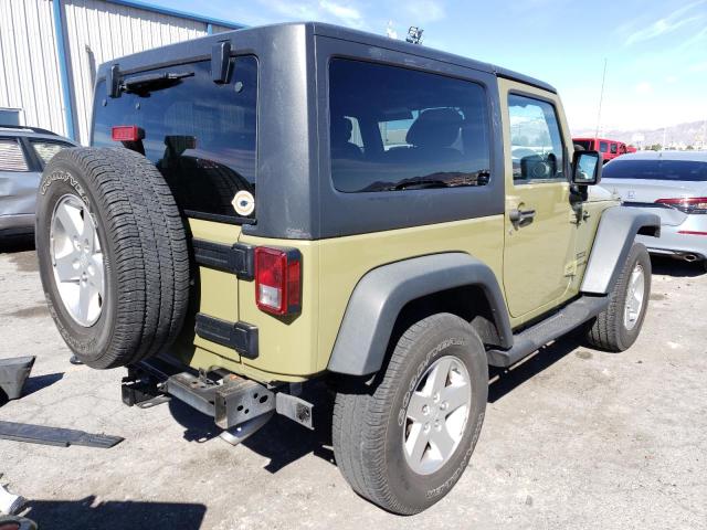 1C4AJWAG9DL594267 - 2013 JEEP WRANGLER SPORT GREEN photo 3