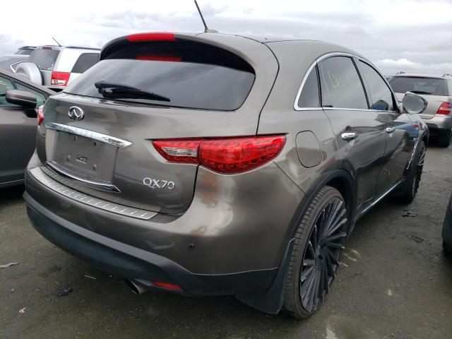 JN8CS1MU1EM451680 - 2014 INFINITI QX70 BROWN photo 3