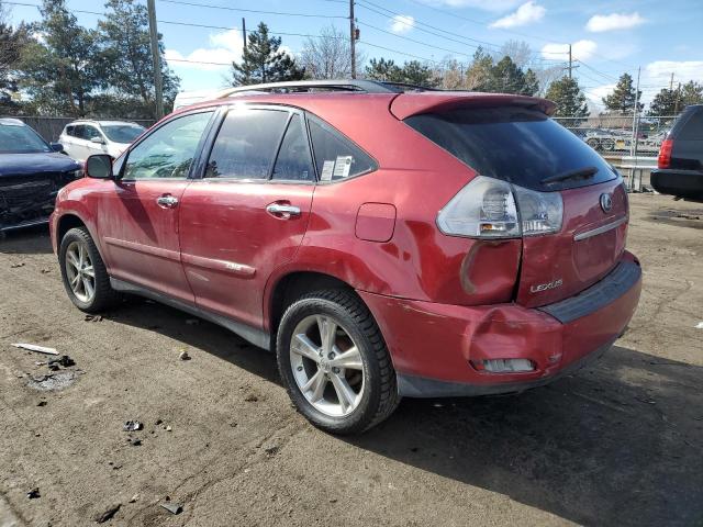 JTJHW31U482861666 - 2008 LEXUS RX 400H MAROON photo 2