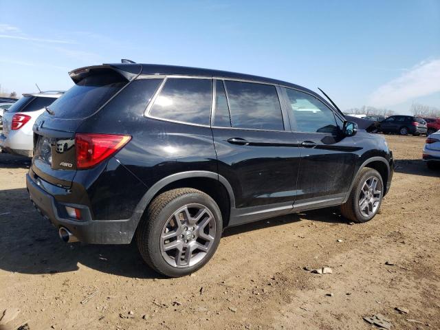 5FNYF8H58NB032297 - 2022 HONDA PASSPORT EXL BLACK photo 3