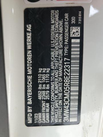 3MW43CM05R8E22317 - 2024 BMW M240I Սպիտակ լուսանկար 13