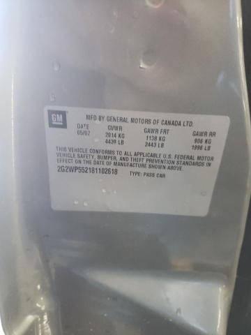 2G2WP552181102618 - 2008 PONTIAC GRAND PRIX 灰色 照片 12