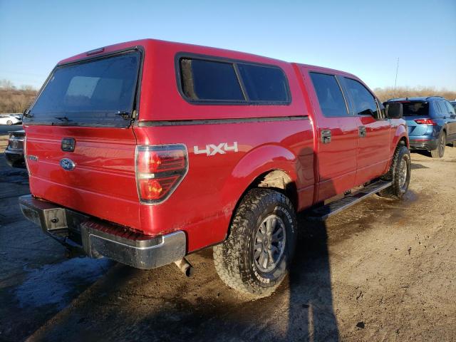 1FTRW14859FA23490 - 2009 FORD F150 SUPERCREW RED photo 3