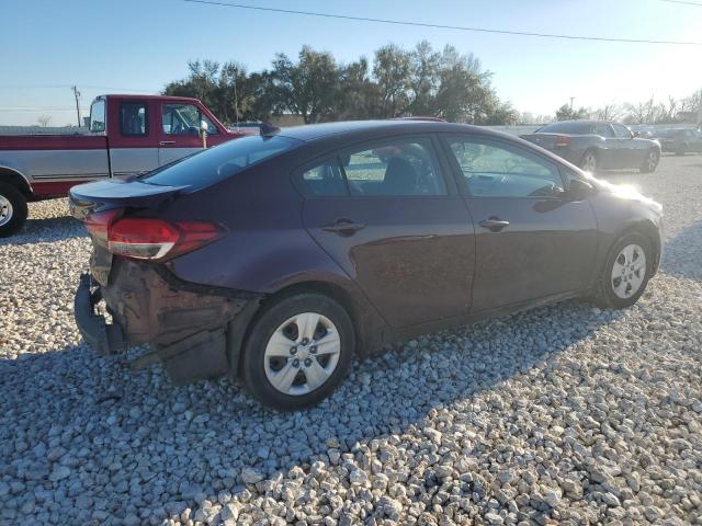 3KPFK4A79JE230569 - 2018 KIA FORTE LX MAROON photo 3