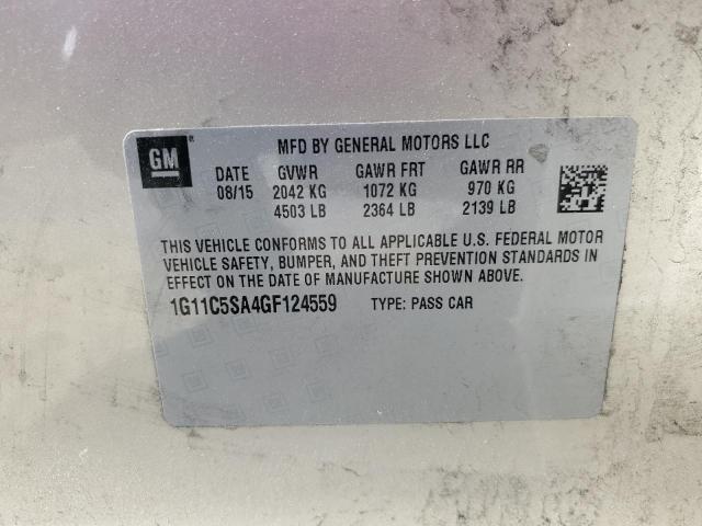 1G11C5SA4GF124559 - 2016 CHEVROLET MALIBU LIM LT GOLD photo 12