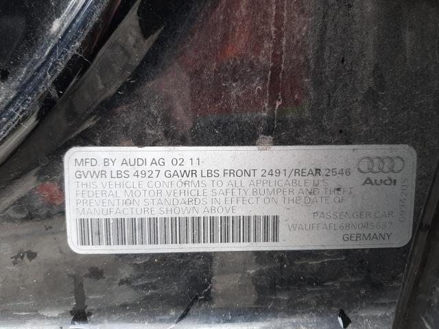 WAUFFAFL6BN045687 - 2011 AUDI A4 PREMIUM PLUS BLACK photo 13