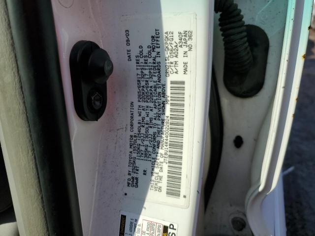 JTEBU14R440022824 - 2004 TOYOTA 4RUNNER SR5 WHITE photo 12