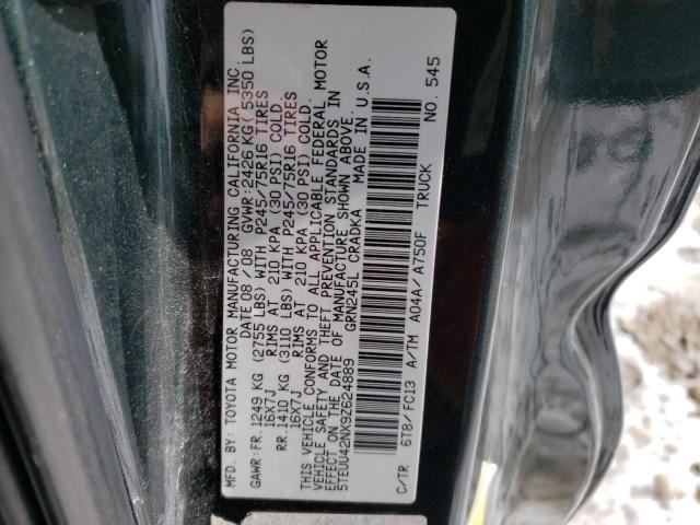 5TEUU42NX9Z624889 - 2009 TOYOTA TACOMA ACCESS CAB 绿色 照片 13