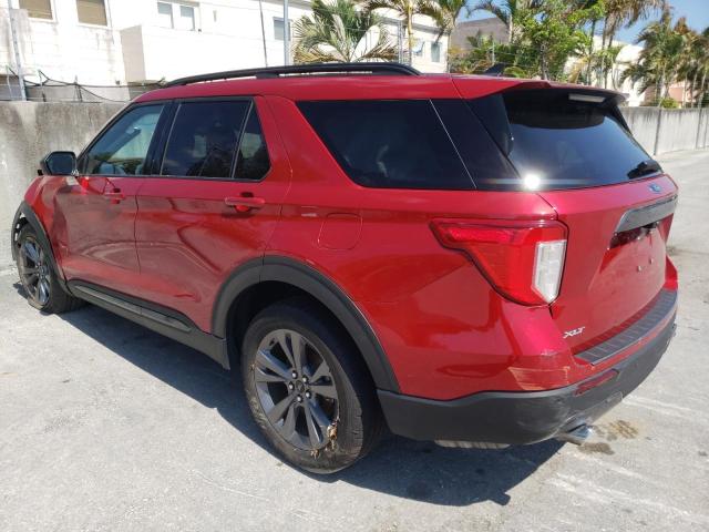 1FMSK7DH9MGB64500 - 2021 FORD EXPLORER XLT RED photo 2