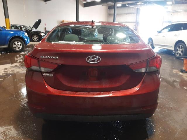 5NPDH4AE3FH637553 - 2015 HYUNDAI ELANTRA SE RED photo 6