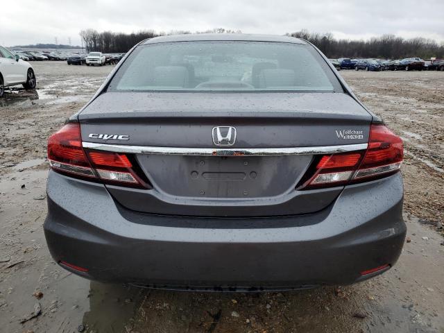 19XFB2F59EE047707 - 2014 HONDA CIVIC LX GRAY photo 6