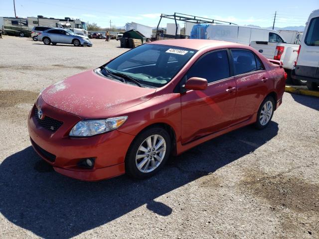 1NXBU40E69Z098484 - 2009 TOYOTA COROLLA BASE BURGUNDY photo 1