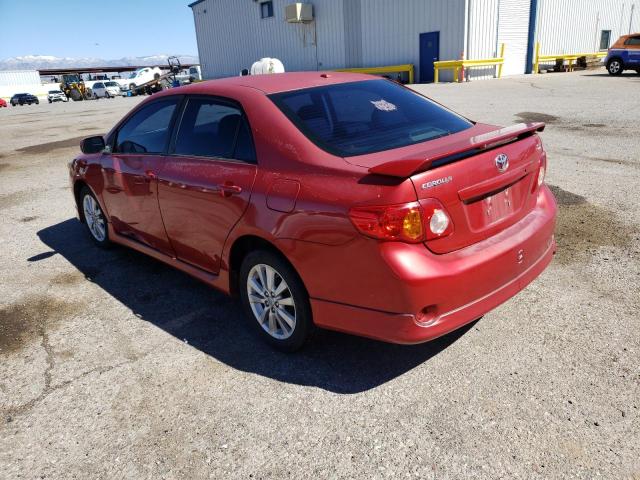 1NXBU40E69Z098484 - 2009 TOYOTA COROLLA BASE BURGUNDY photo 2