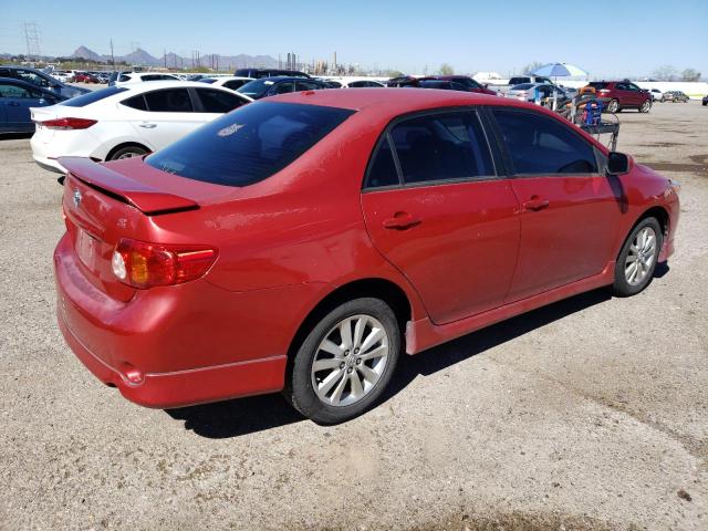 1NXBU40E69Z098484 - 2009 TOYOTA COROLLA BASE BURGUNDY photo 3