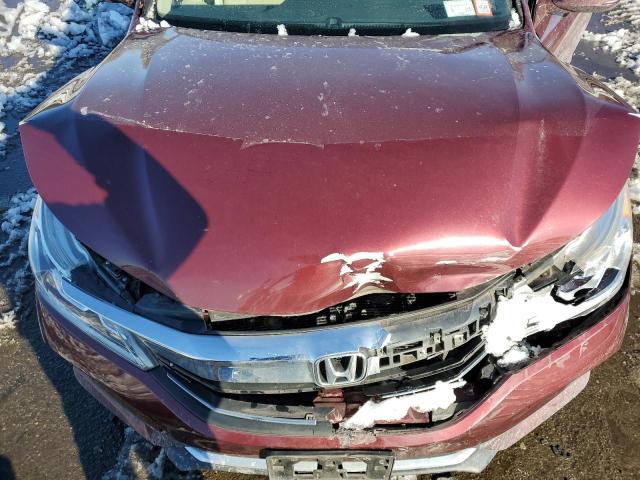 1HGCR3F88HA042666 - 2017 HONDA ACCORD EXL BURGUNDY photo 11