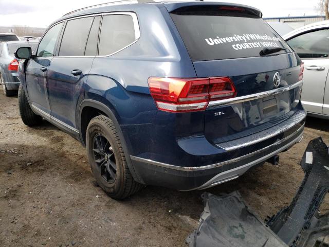 1V2NR2CA9KC579887 - 2019 VOLKSWAGEN ATLAS SEL PREMIUM BLUE photo 2