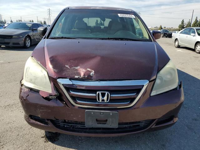 5FNRL38437B068120 - 2007 HONDA ODYSSEY EX BURGUNDY photo 5