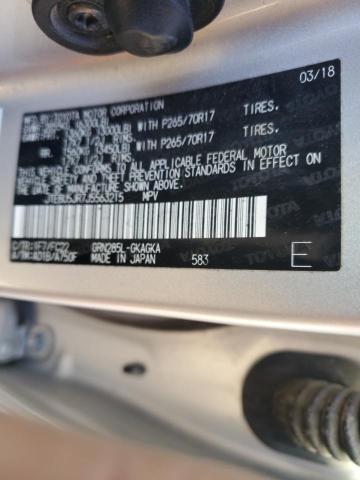 JTEBU5JR7J5563215 - 2018 TOYOTA 4RUNNER SR5/SR5 PREMIUM 银色 照片 12